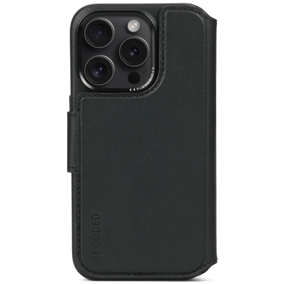 Black DECODED iPhone 15 Detachable Wallet Case - Picture 7 of 14